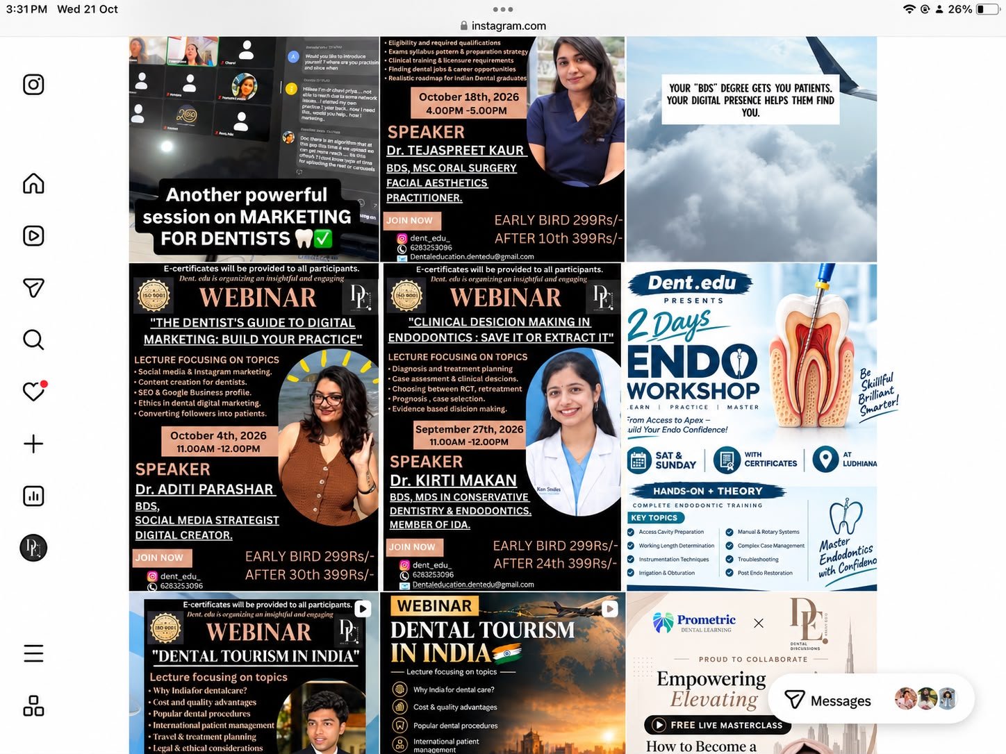 Live webinars